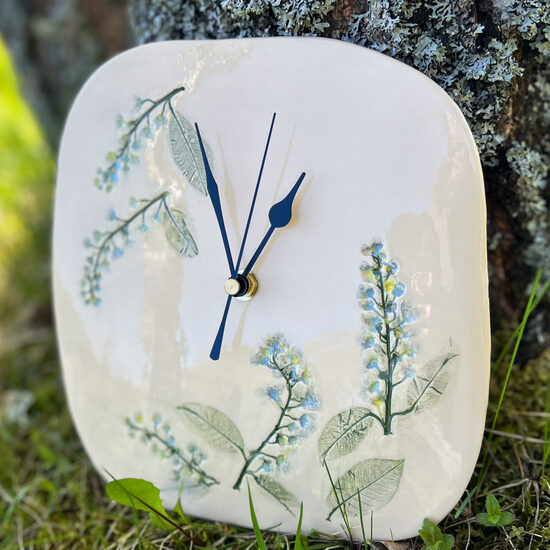 Botanical Handmade Ceramic clock