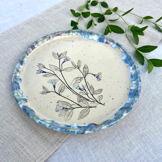 Plate Blue flowers