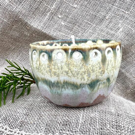 Soy Wax Candle in small Ceramic Pot